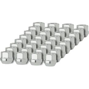 DPAccessories 32 Silver 9/16-18 Open End Bulge Acorn Lug Nuts for Aftermarket Wheels D2123-2308/32