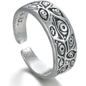 Ryomen Sukuna Black Eye Jujutsu Kaisen Anime Manga Cosplay Adjustable Ring Prop Jewelry for Fans