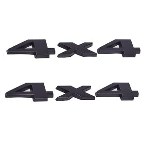 2 Pack 4x4 Emblem 3D Decal for Rear Tailgate SUV/Pickup(Black)