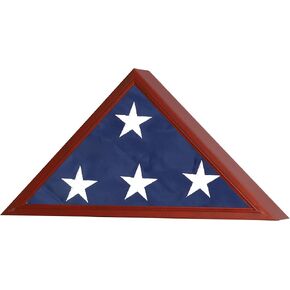 Flag Display Case Shadow Box Frame Flag Holder for 4'X6' Folded Flag, Not for a Burial Flag