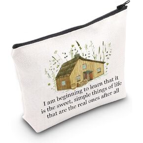 CMNIM House On The Prairie Book merchandise Gift Laura Quote Inspired Makeup Bag Laura Fan Gift Farmhouse Pouch 70s Farm Gift (Laura Quote Large TB)