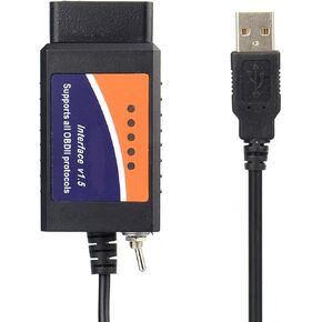 Elm USB 327 OBD Compatible with Forscan with Switch Modified Elmconfig HS-CAN/MS-CAN OBDII