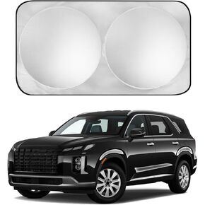Car Windshield Sun Shade Sunshade Compatible with Hyundai Santa fe 2025 2024-2013 Palisade 2025 2024-2020 Santa Cruz 2025-2022 Accessories, Car Front Window Sun Shield