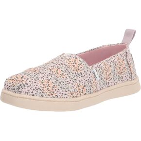 TOMS Girls Alpargata Loafer Flat, Pastel Multi Mini Leopard Print, 5.5 Big Kid