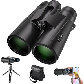 12x42 HD Binoculars for Adults & Kids,Super Bright High Power Binoculars with Large view,Clear Low Light Night Vision,BAK4,FMC Prisms,Waterproof Compact Binoculars for Hunting,Bird Watching,Stargazing