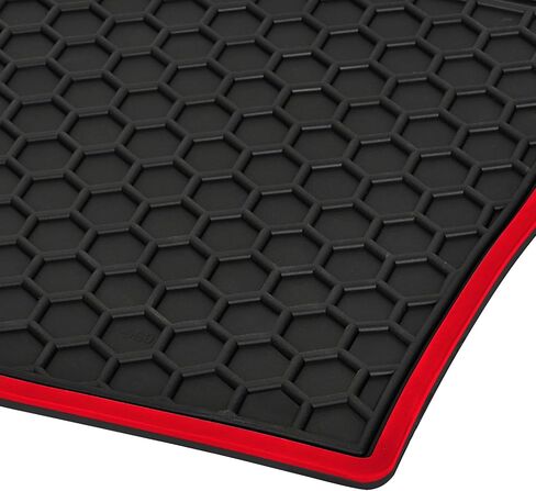 Car Floor Mat Custom Fit for Honda Pilot 2016-2022 All Black Rubber Auto Liner Mats All Weather Protection Odorless (No Elite Models) in Kuwait