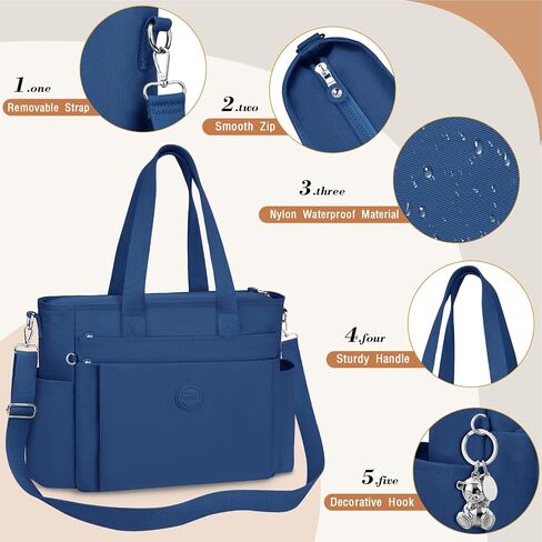 Large Tote Bag for Women, Waterproof Nylon Crossbody Tote Bag Shoulder Bag Carry On Bags for Travel Work Gym in Saudi Arabia