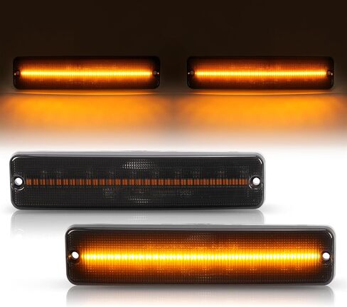 HECASA Pair LED Side Marker Light Compatible with 1987-1995 Jeep Wrangler YJ Replacement for CH2550105 56001424 Front Side Light Lamp 2Pcs Driver&Passenger Side - Clear Lens in Saudi Arabia