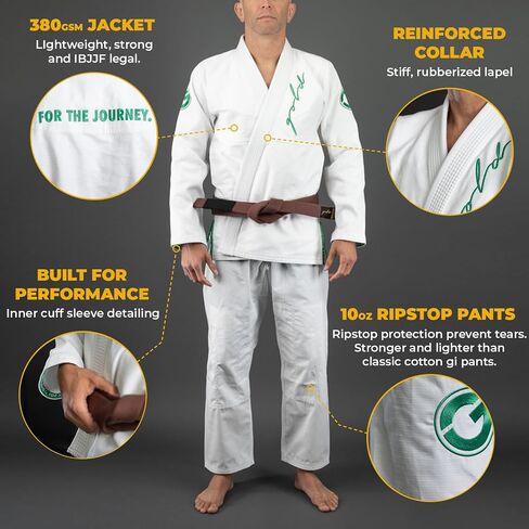Gold BJJ Comp380 Gi - Lightweight IBJJF Legal Jiu Jitsu Gi for Men and Women in Kuwait