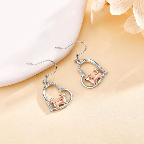 Bunny Earrings Sterling Silver Moonstone Rabbit Drop Dangle Earrings Animal Jewelry Easter Gifts for Women Girls in Kuwait