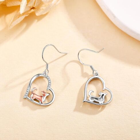 Bunny Earrings Sterling Silver Moonstone Rabbit Drop Dangle Earrings Animal Jewelry Easter Gifts for Women Girls in Kuwait