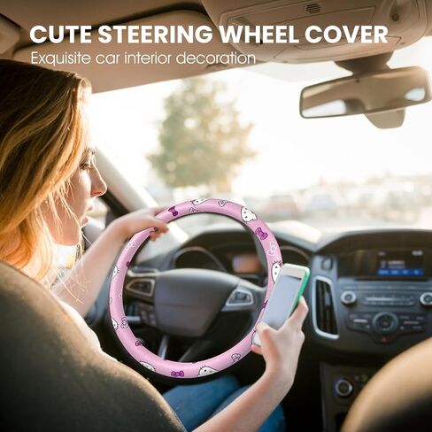 Steering Wheel Cover,Steering Wheel Protector,Car Steering Wheel Cover,Microfiber Leather,Breathable, Non-Slip, Warm,15 Inch Suitable for Most Car Models in Saudi Arabia