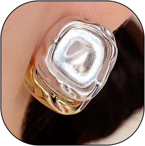 Two Tone Teardrop Stud Earrings for Women Gold Silver Front Back Oval Bean Dangle Earrings Cute Post Ball Earrings Lightweight Chunky Jewelry Gifts in Kuwait