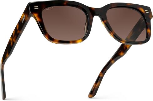 WMP Eyewear - Men's Classic Square Sunglasses, Lightweight Acetate Frame with Polarized Lenses, 100% UV Protection in Kuwait