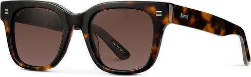 WMP Eyewear - Men's Classic Square Sunglasses, Lightweight Acetate Frame with Polarized Lenses, 100% UV Protection in Kuwait