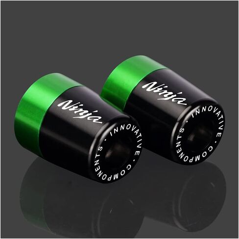 نهاية مقبض المقود لـ Kawasaki Ninja 250 300 400 650 1000 400R 250R 250SX 1000SX H2R ZX14R ZX10R ZX6R دراجة نارية CNC الألومنيوم المقود ينتهي التوصيل وسادة التوازن الملحقات (أحمر) in Kuwait