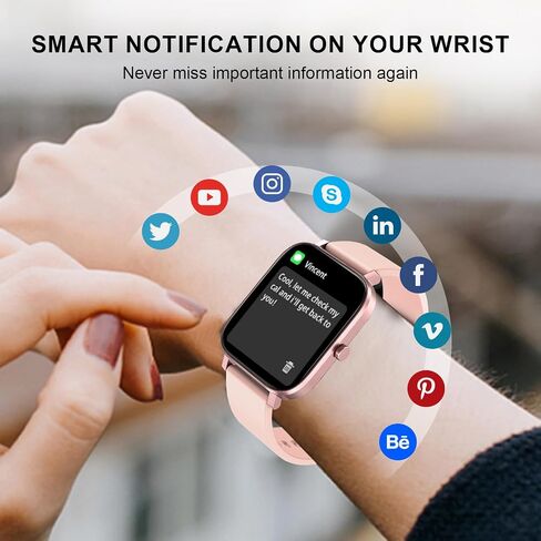 Smart Watch for Men Women SmartWatch 1.83" for iPhone Samsung Android Phone Compatible, Fitness Tracker Watch with Pedometer, Heart Rate/Sleep Monitor, Blood Oxygen, IP68 Waterproof in Kuwait