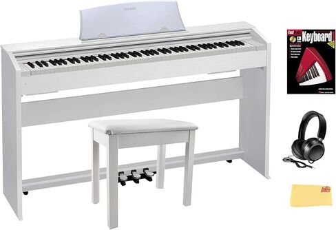 Casio Privia PX-770 Digital Piano - Black Bundle with Furniture Bench, Headphone, Instructional Book, Austin Bazaar Instructional DVD, Online Piano Lessons, and Polishing Cloth in Saudi Arabia