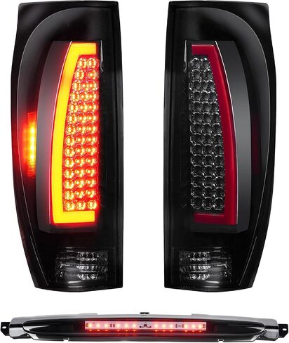 Tresound Tail Light + 3rd Brake Lamp for Chevy Avalanche 1500 2500 2002-2006, Third High Mount Stop Light Rear LED Taillight Assembly, 15771437, 15092493 in Saudi Arabia