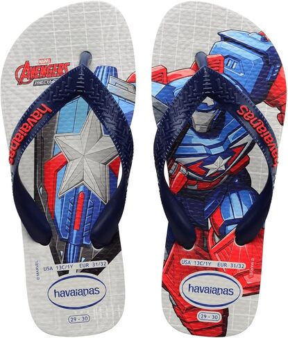 صندل Havaianas Kids Top Marvel Flip Flop، أزرق، 13C/1Y للأطفال الصغار in Kuwait