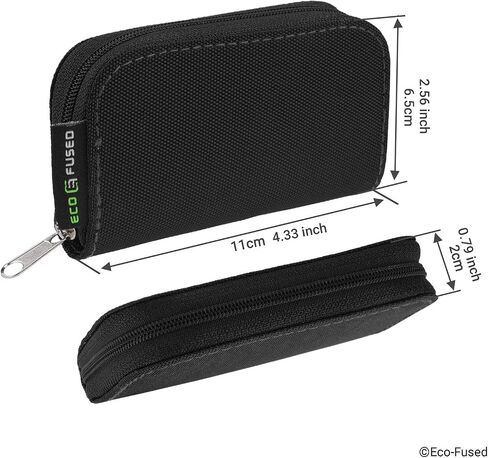 حافظة بطاقات ذاكرة صديقة للبيئة - تناسب ما يصل إلى 44x SD وSDHC وMicro SD وMini SD و4X CF - حامل مع 44 فتحة (8 صفحات) - (أزرق) in Saudi Arabia
