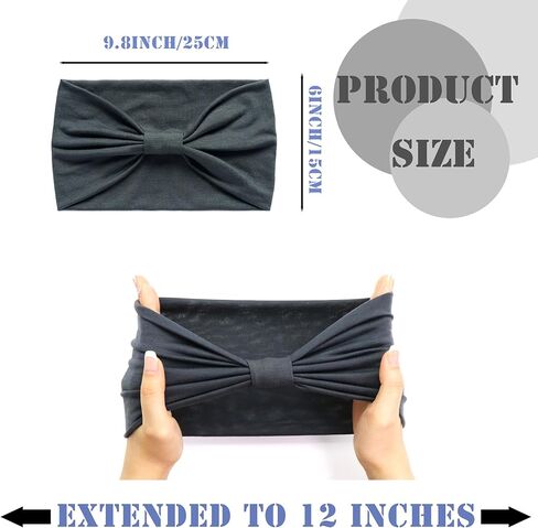 FULZTEY Boho Headbands for Women Vintage Elastic Fabric Printed Hair Bands Workout Wide Knot Sweatbands Soft Cotton Headwraps Yoga Running Hair Accessories for Women Girls 4Pcs in Kuwait