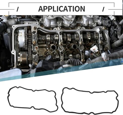 Motoforti Valve Cover Gasket, Cylinder Head Valve Seal Gasket, for Subaru BAJA Turbo 2005-2009, Rubber, with Spark Plug Seals, No.13293AA051 Black, 1 Set in Saudi Arabia