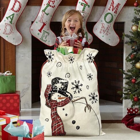 Horaldaily 3PCS Christmas Gift Bag 16x20 Inch,Christmas Tree Holy Night Jesus Stocking Storage Sack Present Xmas Gift Bags Party Favors Bags in Saudi Arabia