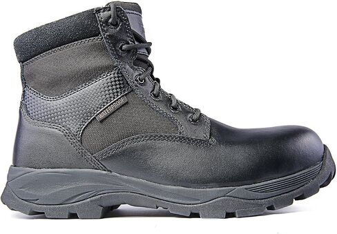 Men’s Tactical Waterproof Composite Toe Boots Max Pro Mid 6" with Zipper - Oil & Slip Resistant Black Leather Boots in Kuwait