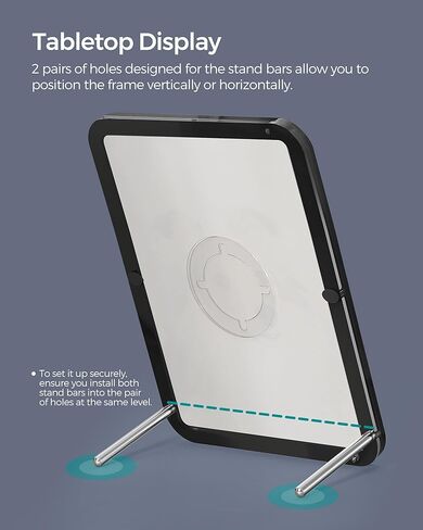 SONGMICS 8x10 Picture Frames with Unique Rounded Corners, Modern Floating Photo Frame for Wall Decor, Clear Acrylic, Fit 8x10, 5x7, 4x6, 4x4, 3.5x5 Pictures, Hanging or Table Display, Set of 2, Black in Saudi Arabia
