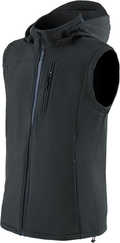 Men's Golf Vest Windproof Softshell Vest Running Outerwear Fleece Lined Sleeveless Jacket for Hiking Travel in Kuwait