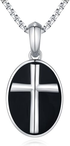 925 Sterling Silver Dog Tag Pendant Necklace with Stainless Steel Chain 22"+2" in Kuwait