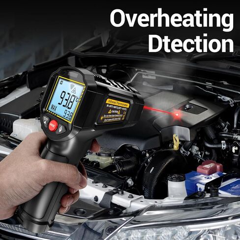 ANENG Infrared Thermometer,Digital Non Contact Laser Temperature Gun, for Industrial,Meat,Pizza Oven,Reptile,BBQ,Refrigerator,Kitchen,with Backlit LCD,-58°F~1112°F(-50°C~600°C)&B15 Voltage Tester in Saudi Arabia