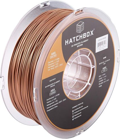 خيوط طابعة ثلاثية الأبعاد ABS خالية من الطلاء من HATCHBOX، دقة الأبعاد +/- 0.03 مم، بكرة 1 كجم، 1.75 مم، فضي in Kuwait