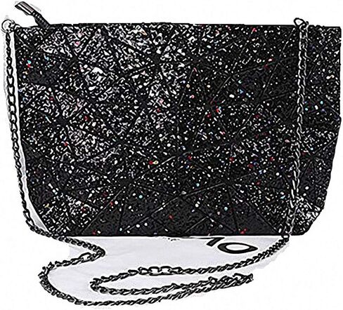 Geometric Lattice Luminous Purse Chain Crossbody Clutch Purses Tote Handbags Holographic for Women in Kuwait