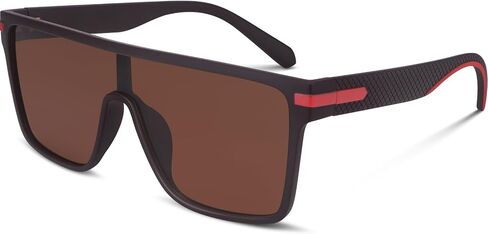 Dollger Oversized Flat Top Sunglasses for Men Women, Fashion Big Square Shades Trendy Shield Sunnies UV Protection in Saudi Arabia