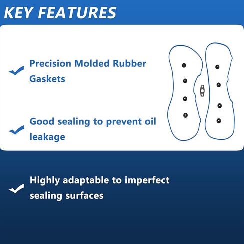 VS50504R1 12637683 مجموعة حشية غطاء الصمام مناسبة لسيارة شيفروليه سيلفرادو أفالانش كامارو إكسبريس تاهو جي إم سي سافانا يوكون هامر كاديلاك إسكاليد Cts 4.8L 5.3L 6.0L 8126376830 0362045 in Kuwait