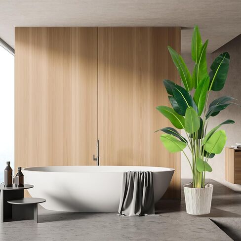 نبات طائر الجنة الاصطناعي بطول 7 أقدام شجرة نخيل استوائية وهمية مع 17 جذعًا من أشجار أوراق الموز الصناعية في وعاء للمنزل الداخلي والخارجي والمكتب الحديث هدية الترحيب بالمنزل الجديد (قطعة واحدة) in Kuwait