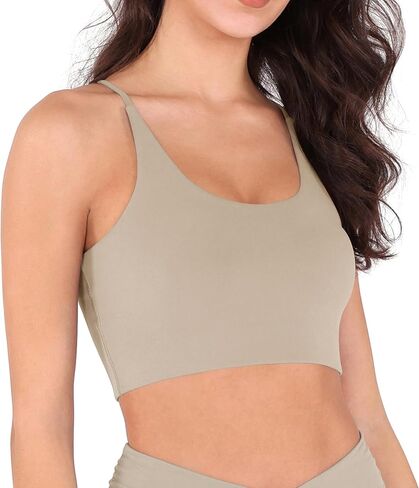 ODODOS Halter Sports Bra for Women Non Padded Strappy Cropped Tops Workout Yoga Crop in Saudi Arabia