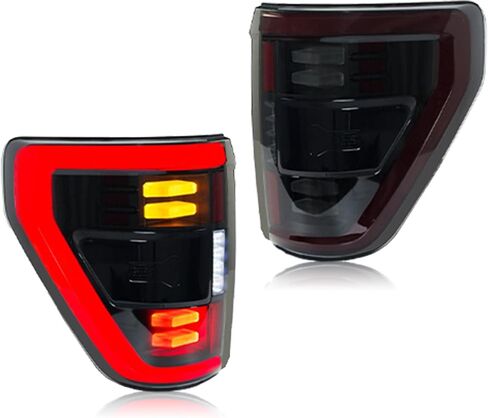 مجموعة مصابيح الذيل مناسبة لسيارات Ford Ranger 2012-2019 T6 T7 T8 مصابيح خلفية LED مع بداية ديناميكية للتوصيل والتشغيل وتدفق التوجيه الخلفي زوج تجميع الضوء الخلفي المدخن in Saudi Arabia