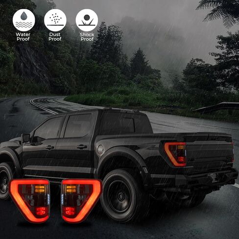 مجموعة مصابيح الذيل مناسبة لسيارات Ford Ranger 2012-2019 T6 T7 T8 مصابيح خلفية LED مع بداية ديناميكية للتوصيل والتشغيل وتدفق التوجيه الخلفي زوج تجميع الضوء الخلفي المدخن in Saudi Arabia