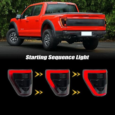 مجموعة مصابيح الذيل مناسبة لسيارات Ford Ranger 2012-2019 T6 T7 T8 مصابيح خلفية LED مع بداية ديناميكية للتوصيل والتشغيل وتدفق التوجيه الخلفي زوج تجميع الضوء الخلفي المدخن in Saudi Arabia