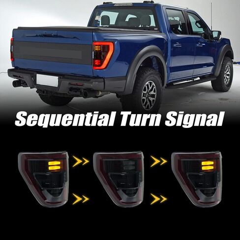 مجموعة مصابيح الذيل مناسبة لسيارات Ford Ranger 2012-2019 T6 T7 T8 مصابيح خلفية LED مع بداية ديناميكية للتوصيل والتشغيل وتدفق التوجيه الخلفي زوج تجميع الضوء الخلفي المدخن in Saudi Arabia