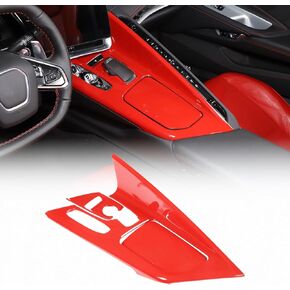 CHEAYAR Gear Shift Panel Trim Cover Compatible with Chevrolet Corvette C8 2020-2023, Center Control Gear Panel Decorative Cover C8 Accessories 3PCS (Carbon Fiber Pattern)