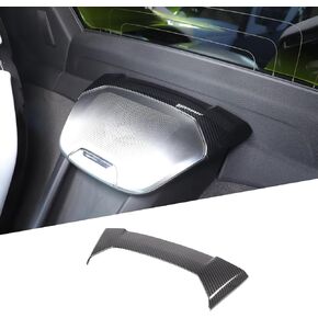 Rear Upper Speaker Cover Compatible with Chevrolet Corvette C8 Stingray 2020-2025, ABS Interior Rear Row Phone Charger Upper Trim Cover, for Convertible (Red)