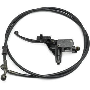 7/8 Inch 22MM Front Left Brake Master Cylinder Brake Lever Handle with Cable for 50cc 70cc 90cc 110cc 125cc 150cc Chinese ATV Quad Motorcycle Pit Bike