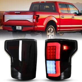 Full LED Tail Lights for F150 18-20, Upgraded Smoked Black LED Taillights Rear Lamps Parking Lights Assembly for Ford F-150 2018-2020 Accessories (2PCS)