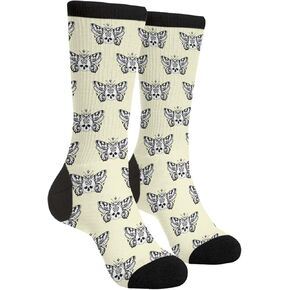 Yaateeh Skull Funny Unisex Dress Socks Fancy Novelty Casual Crazy Crew Socks For Men Women