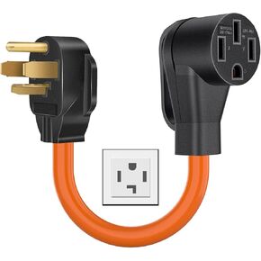 NEMA 14-30P to 14-50R EV Charger Adapter Cord 4 Prong 30 AMP Dryer to 50 AMP EV Conversion Adapter Only Compatible with Tesla Charger Gen 2 EV Charging ETL & UL Listed