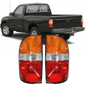 WFLNHB 1 Pair Left and Right Side Tail Lights Assembly Replacement for Toyota Tacoma 2001-2004 Driver & Passenger Side Rear Brake Lamps w/Bulbs 81560-04060 81550-04060